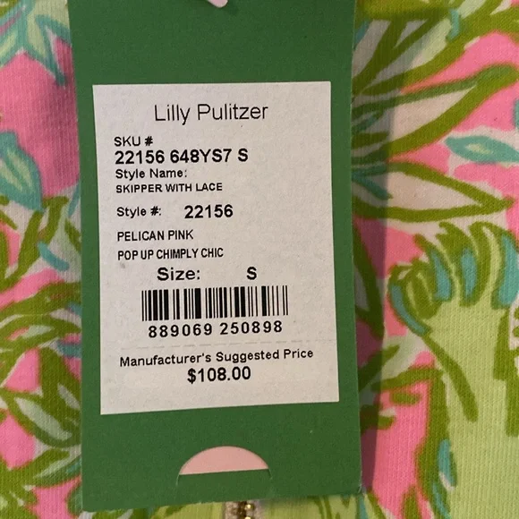 NWT skipper lace popover in chimply chic - Picture 2 of 2